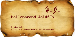 Hellenbrand Jolán névjegykártya