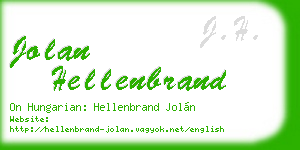 jolan hellenbrand business card